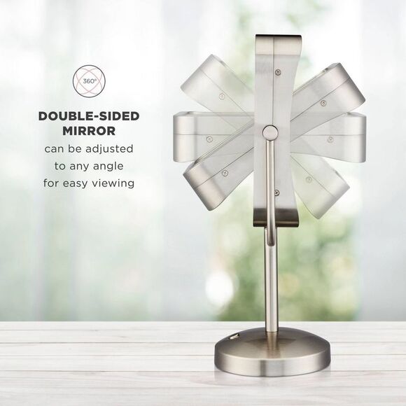 Open Box - Conair -  LED Vanity Makeup Mirror - Silver Silver - Picture 6 of 8